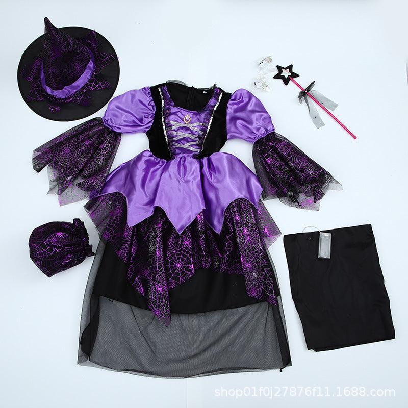 Halloween Kid Baby Girl Costume cosplay Witch Princess Festival Party Dress