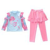 Kid Girl Split Unicorn Mermaid Long-sleeved Swimsuit