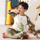 Kid Baby Boy Cartoon Spring Autumn Long Sleeved Pure Cotton Pajamas