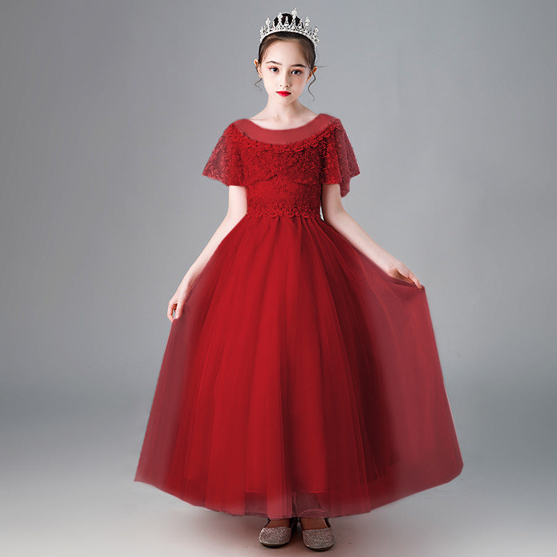 Kid Girl Pengpeng Princess Flower Host Performance Dress