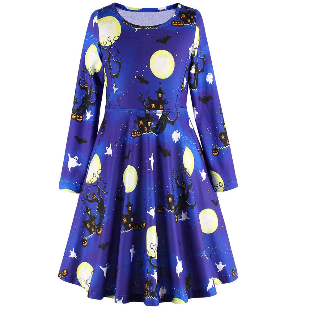 Kid Girl Halloween Performance Party Dresses