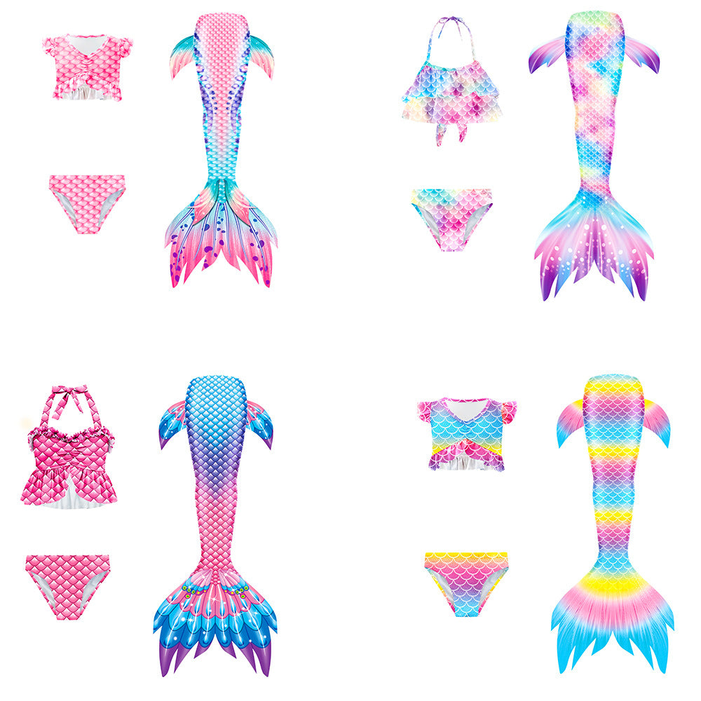Kid Girl Swimsuit Mermaid Tail Swim Bikini
