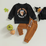 Halloween Baby Infant Sandwich Printed Long Sleeve 2 Pcs Set