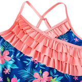 Kid Girls Swimsuit One-piece Flower Print Swimsuit