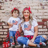 Kids Baby Girl Boys Independence Day Family Matching T-shirt