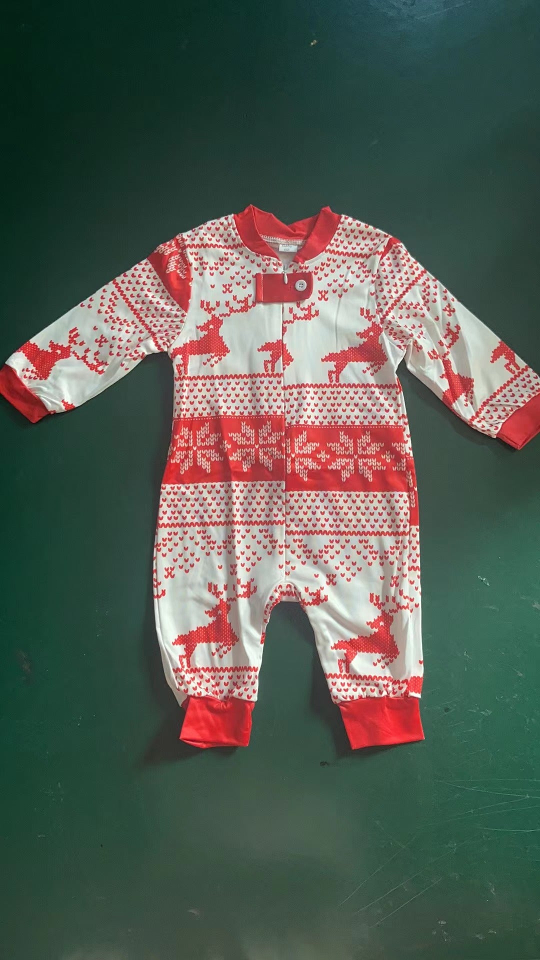 Family Matching Christmas Red and White Contrasting Parent-child Loungewear Pajamas