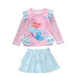 Kid Baby Girls Split Three-dimensional Lotus Leaf Swimsuit