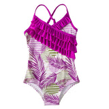 Kid Girls Swimsuit One-piece Flower Print Swimsuit