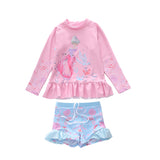 Kid Girl Split Three-dimensional Lotus Leaf Swimsuit