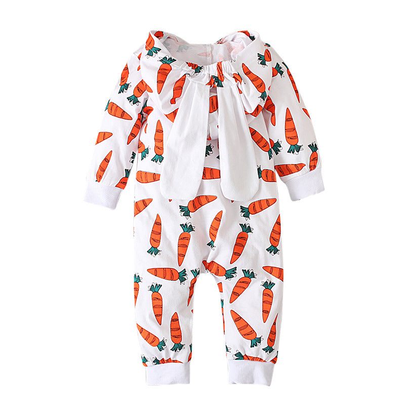 Baby Boys Girl Spring Autumn Cartoon Long Sleeve Bodysuits Rompers