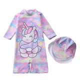 Kid Baby Girl Surfing Suits Long Sleeved Sun Protection Swimsuits