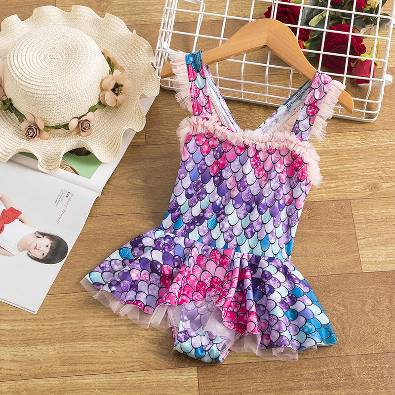 Kid Baby Girl One-piece Mermaid Swimsuit