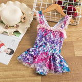 Kid Baby Girl One-piece Mermaid Swimsuit