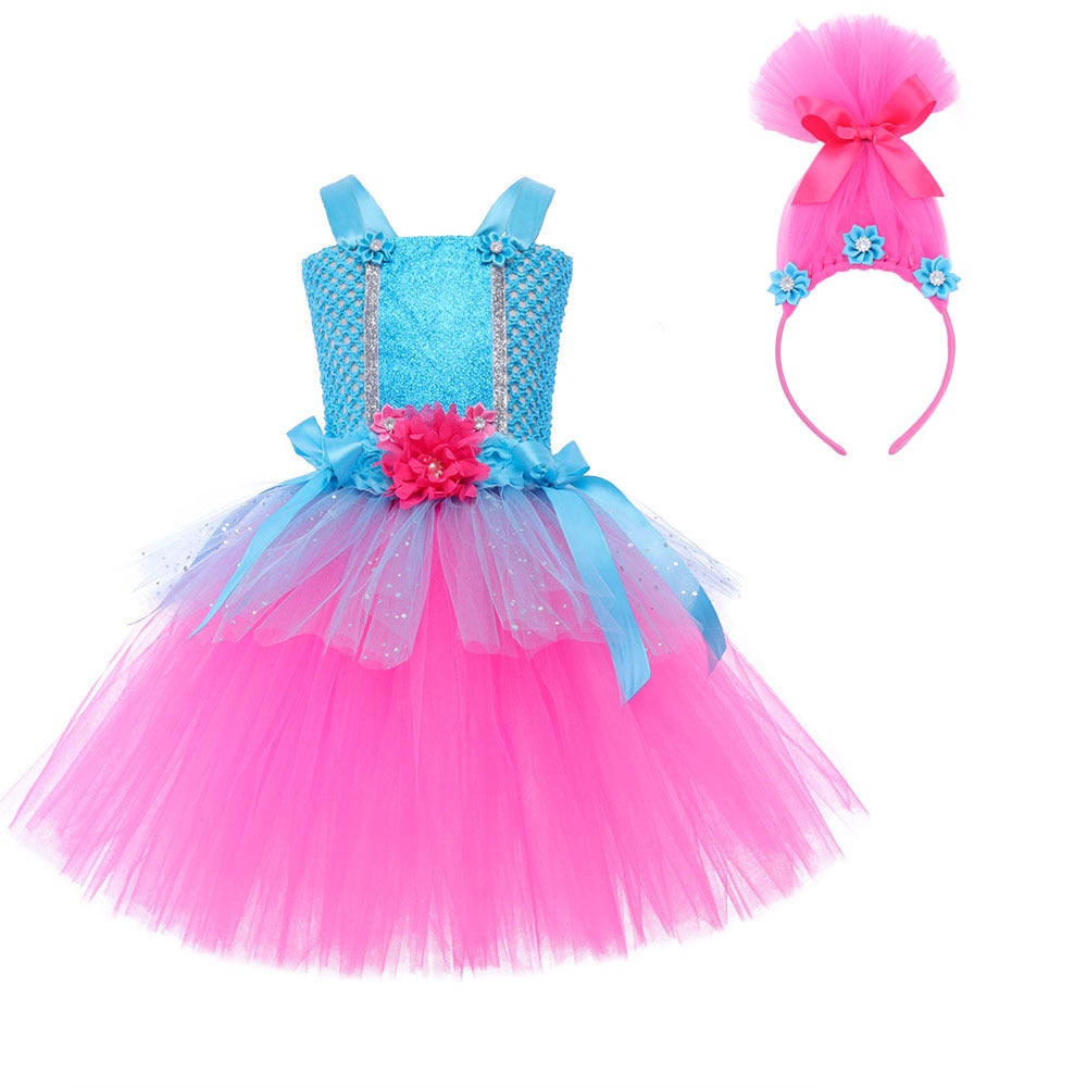 Kid Baby Girl Anime Magic Hair Elf Easter Performance Dresses
