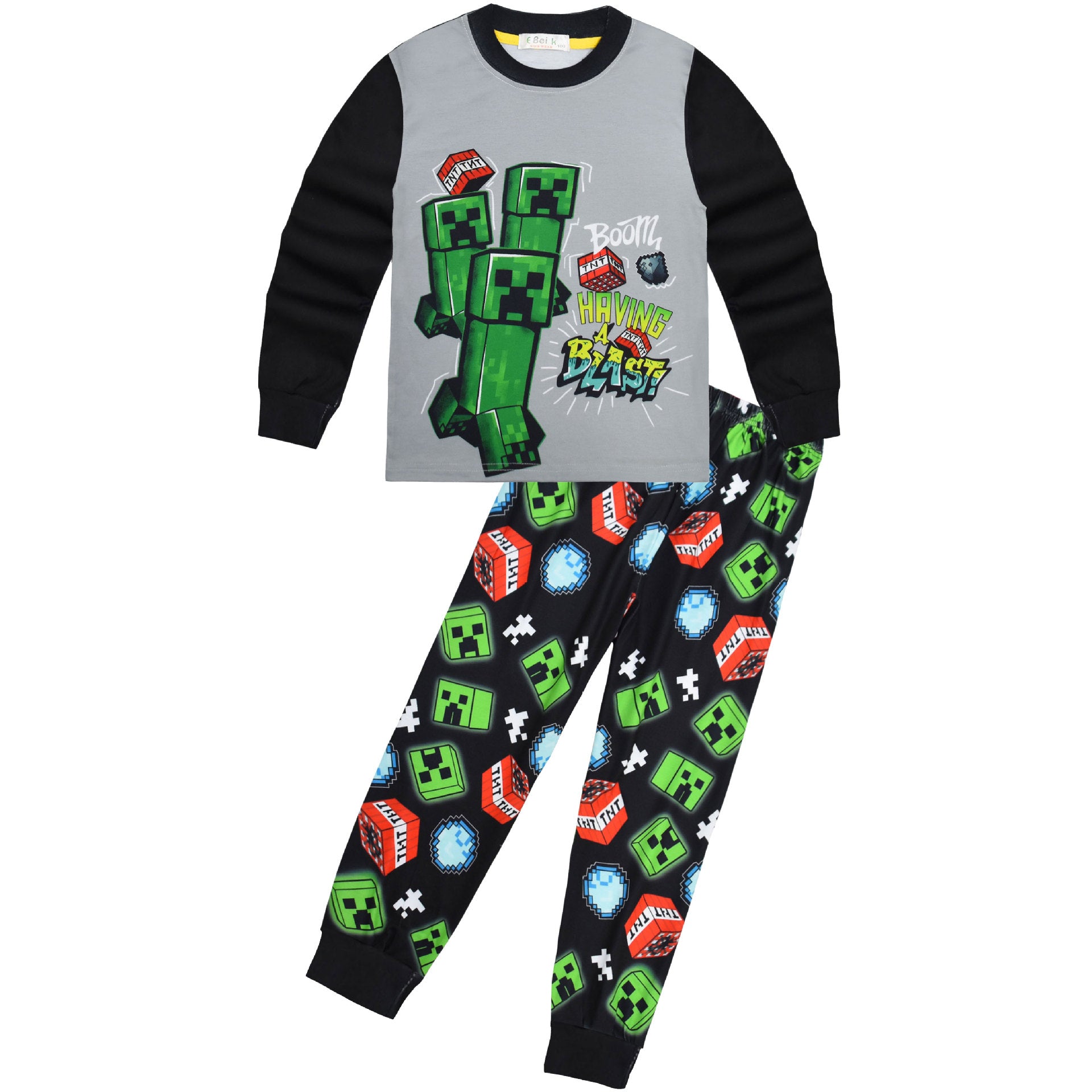 Kid Boy My World Long Sleeved Home Furnishing Pajamas 2 Pcs Set