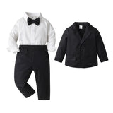 Kid Baby Boy British Spring Suit 3pcs Set