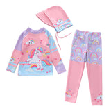 Kid Girls Split Long-sleeved Surfing Swimsuit