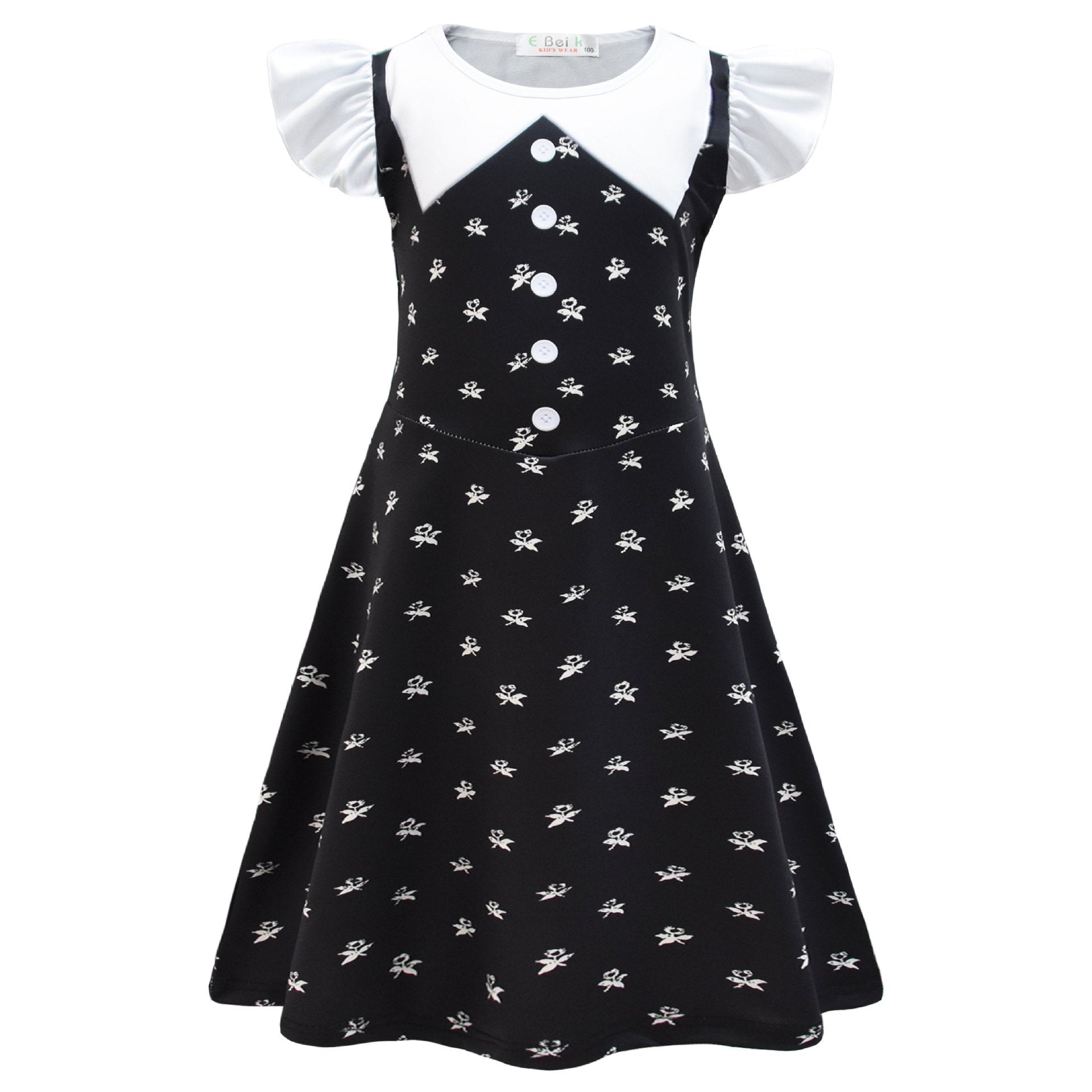 Kid Adams Family Cosplay Black Wednesday Dresses