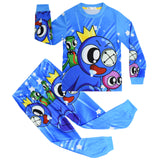 Kids Suit Roblox Rainbow Friends Long Sleeve Homewear Pajamas