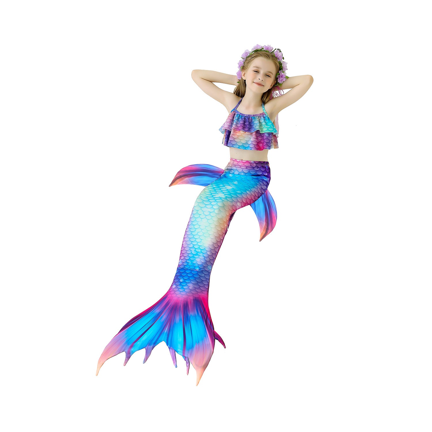 Kid Girl Swimsuit Mermaid Tail Swim Bikini