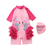 Baby Girl One-piece Flamingos Swimsuits