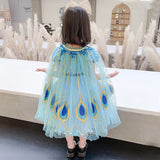 Kid Girl Mesh Christmas Glitter Gauze Thin Shawl Cloak Coats