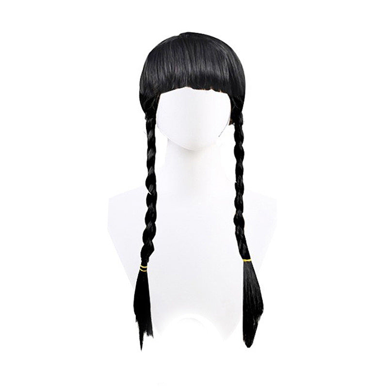 3-13T Girls Movie Wednesday Costume Black Gown Halloween Carnival Party Dresses