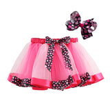 Kid Girls Lined Cartoon Cow Zebra Skirts