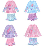 Kid Girl Split Three-dimensional Lotus Leaf Swimsuit