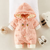 Baby Girls Down Suit Bodysuit Thickened Outwear Rompers