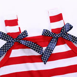 Baby Girl 4th of July Sleeveless Striped Independence Day Dress