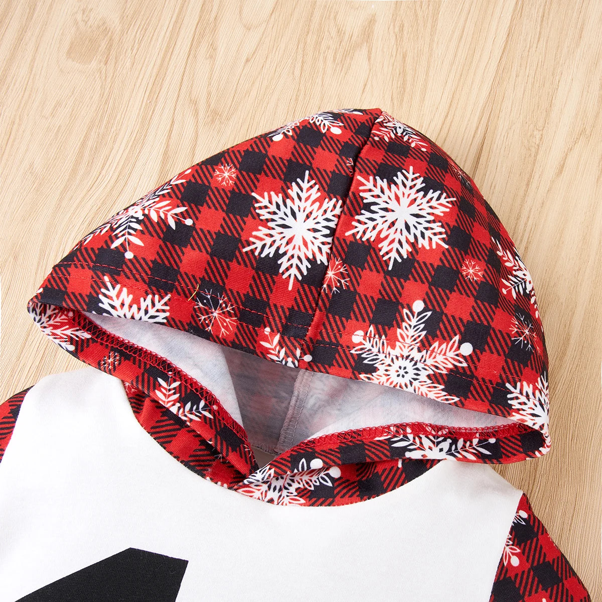 Baby Christmas Snowflake Plaid Long-sleeve Rompers