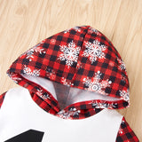 Baby Christmas Snowflake Plaid Long-sleeve Rompers