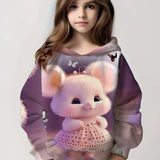 2-12Y Kids Girl  Long Sleeve Cute Hoodies