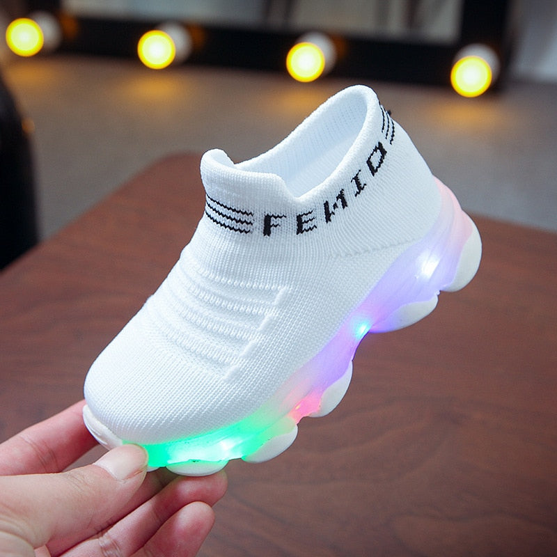 Kids Casual Sneaker LED Light Shoes Children Cozy Tennis Shoes
