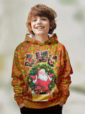 2-12Y Kids Boys Long Sleeve 3D Christmas Print Spring Fall Hoodie