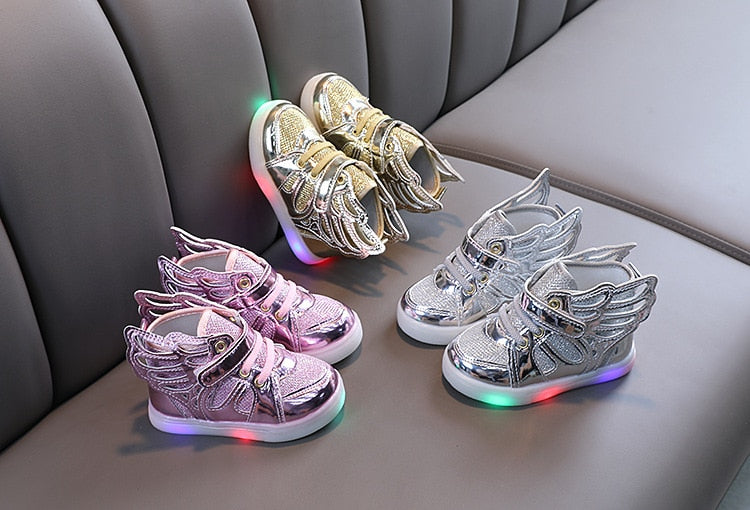 Fashion Kids Spring Autumn Glow Flashing LED Shoes Sports Shoes