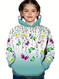 2-12Y Kids Girl Long Sleeve 3D Butterfly Print Hoodie
