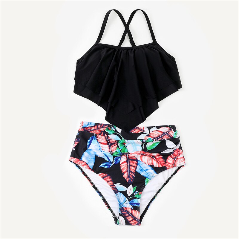 Family Matching Mother Daughter Look Same Swimsuits