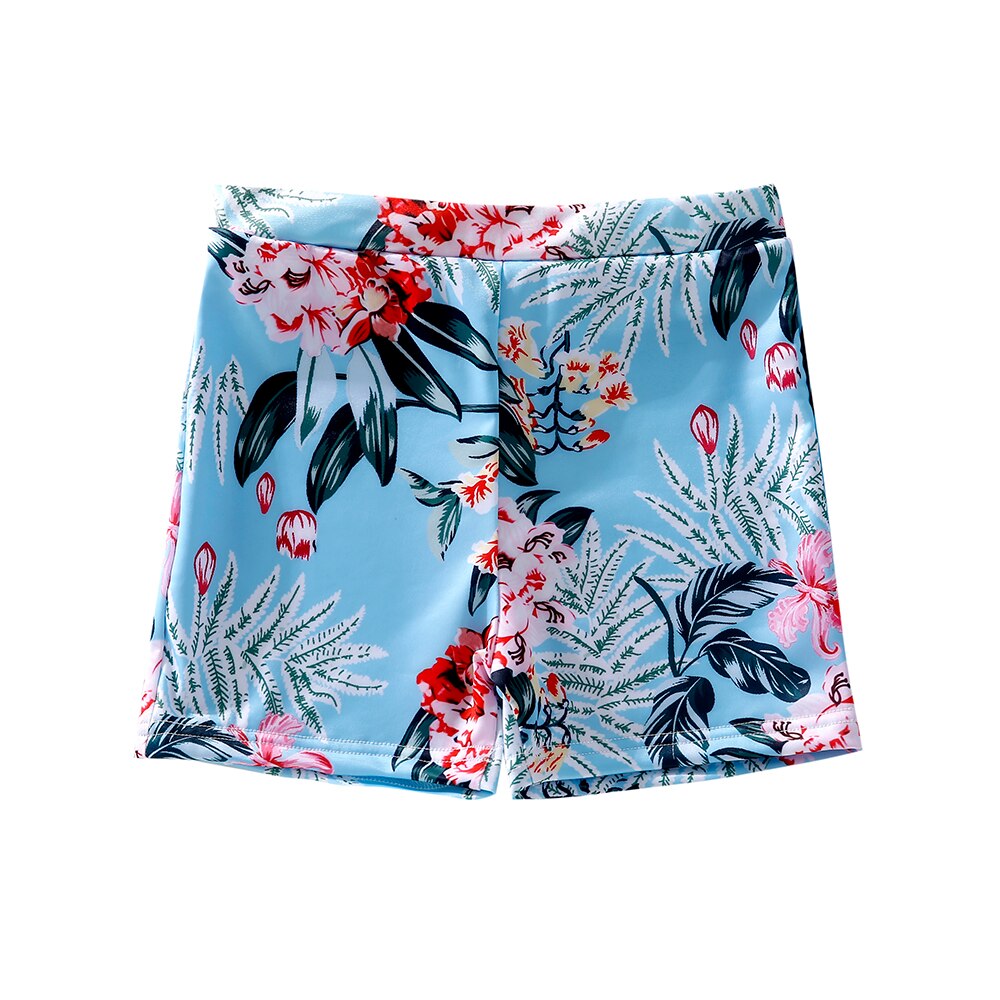 Family Matching Mother Kids Swimsuit Print Swimwear