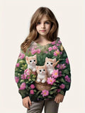 2-12Y Kids Girl  Long Sleeve Cute Hoodies