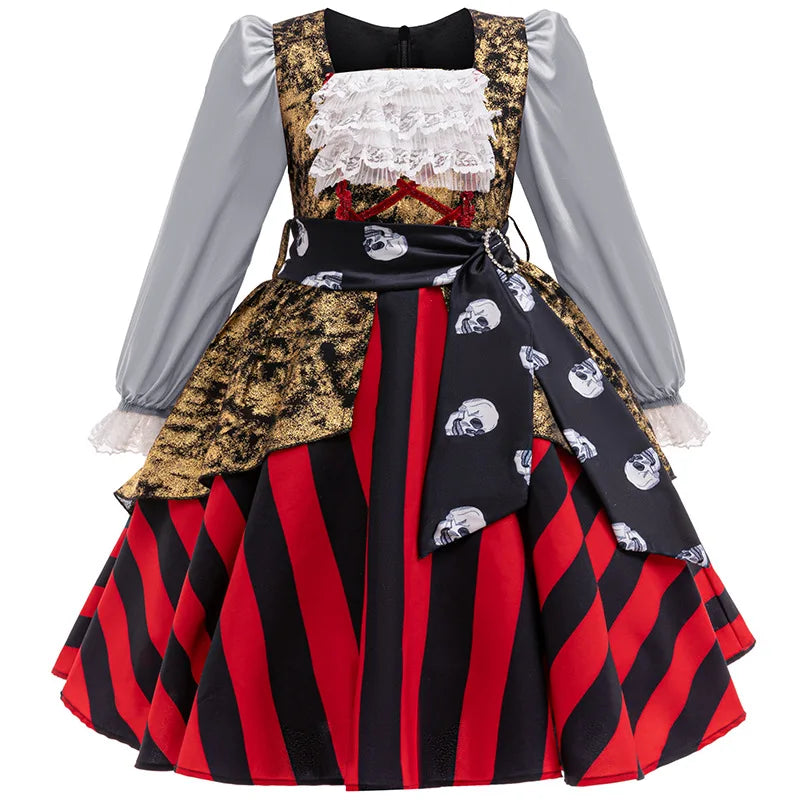 3-10Y Kid Girl Boy Long-sleeved Cosplay Halloween Dress