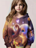 2-12Y Kids Girl  Long Sleeve Cute Hoodies