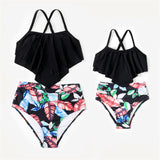 Family Matching Mother Daughter Look Same Swimsuits