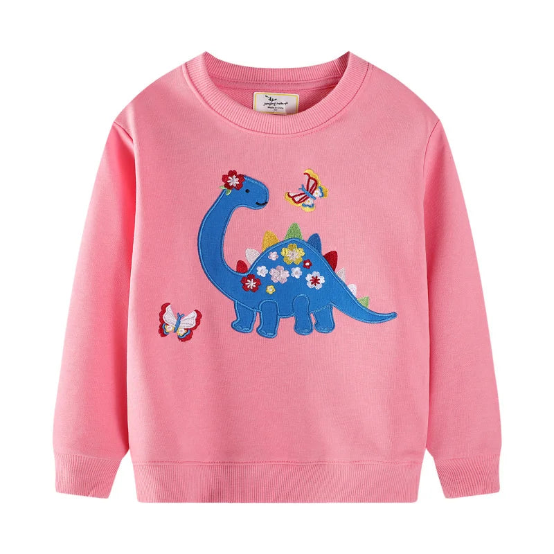 2-7T Fairy Tale Girls Sweatshirts Autumn Spring Long Sleeve Hooded Shirts