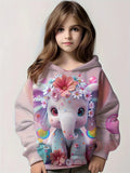 2-12Y Kids Girl  Long Sleeve Cute Hoodies