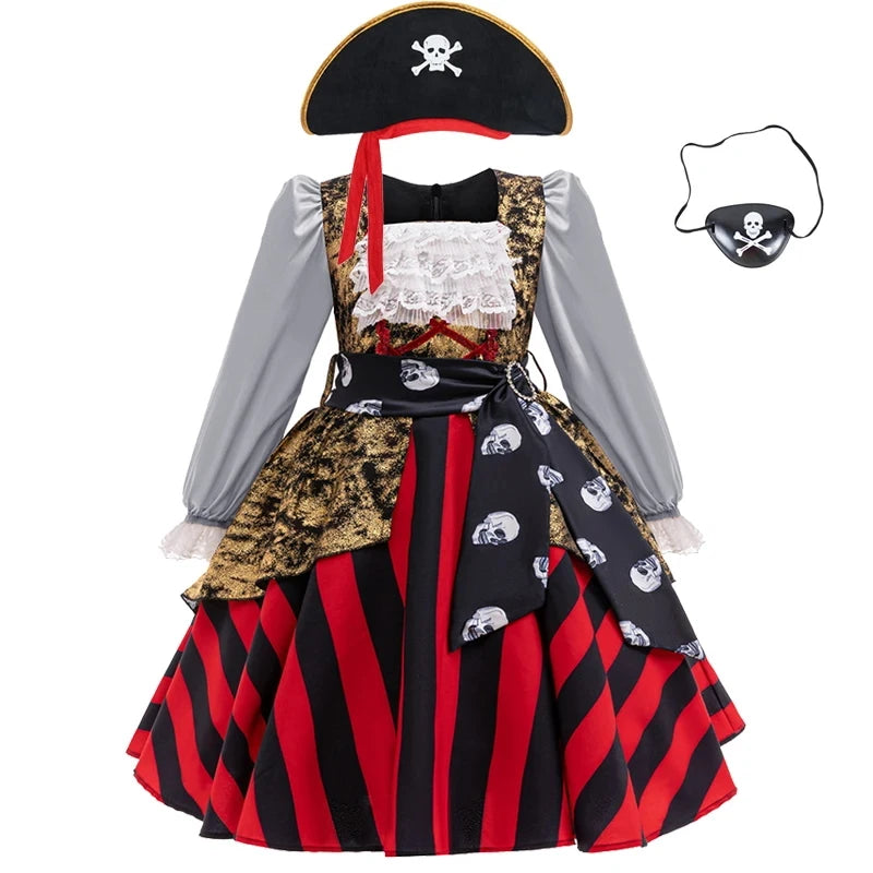 3-10Y Kid Girl Boy Long-sleeved Cosplay Halloween Dress