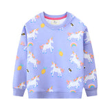 2-7T Fairy Tale Girls Sweatshirts Autumn Spring Long Sleeve Hooded Shirts
