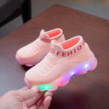 Kids Casual Sneaker LED Light Shoes Children Cozy Tennis Shoes