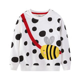 2-7T Fairy Tale Girls Sweatshirts Autumn Spring Long Sleeve Hooded Shirts